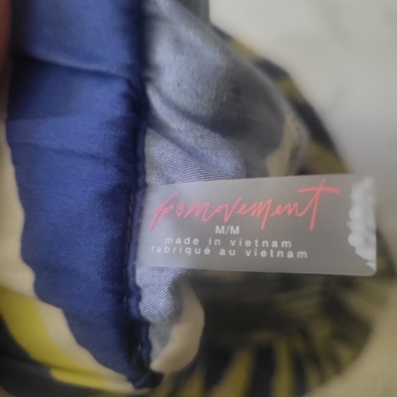 Blue and White Patterned Women's Pants Frok FREE PEOPLE - Picture 5 of 5